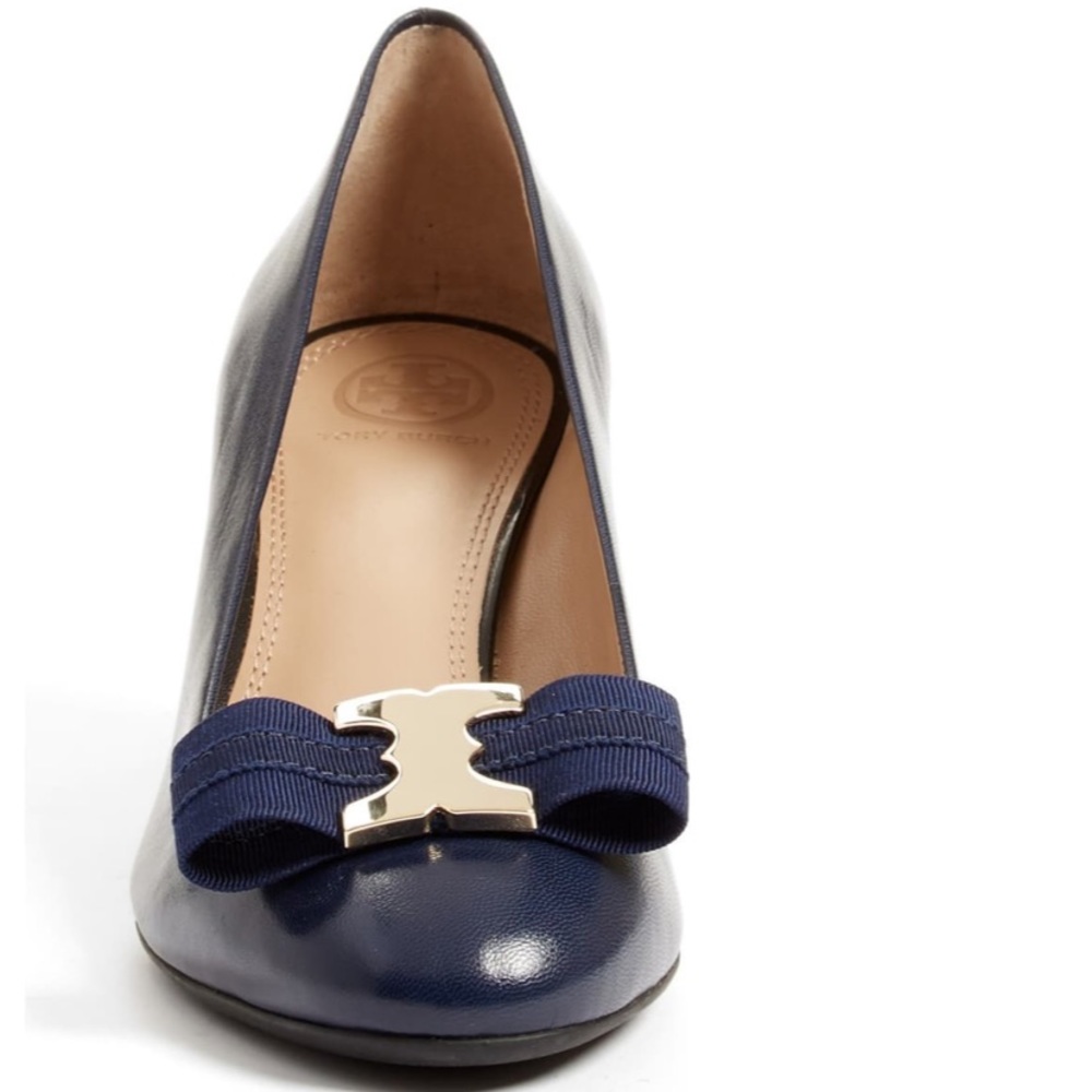 Tory Burch ‘Gemini Link’ black wedge pump, sz 7